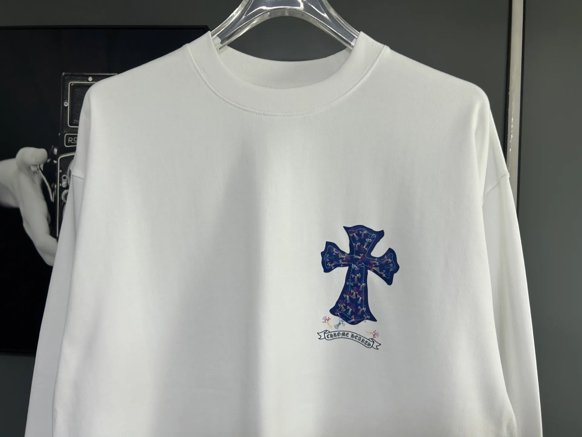 P230 2026 new (exclusive) Chrome Hearts autumn and winter limited edition heavyweight high-weight long-sleeved T-shirt, customized Dreamweaver Yayun ribbed cotton designer concept style Fabric: Heavy 380g Size: S M L XL Color: White Black